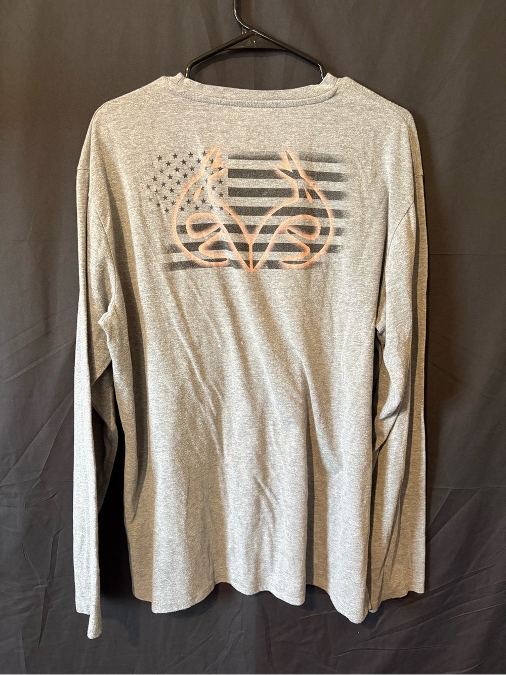 Realtree Antler Ameican Flag L/S T-Shirt